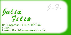 julia filip business card